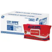 Liv-Wipe Detergent Wipes 22 x 28cm Alcohol Free 200 Pack x6
