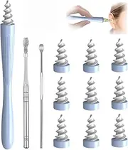 3 in 1 Ear Wax Removal Tool, 2024 Q-Grips Ear Wax Remover Reusable and Washable Replacement Soft Silicone Tips for Deep Cleaner Earwax, Ear Wax Removal Kit Contains 3 Types of Ear Cleaner Tools