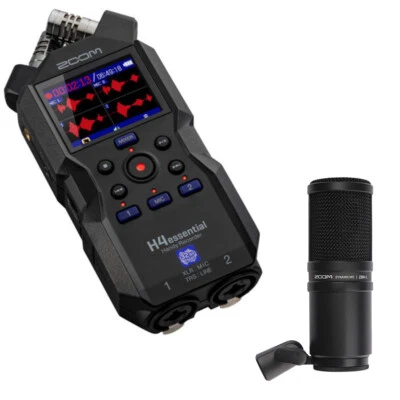 Zoom H4essential 4-Track Handy Recorder Bundle with ZDM-1 Dynamic Microphone