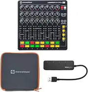 Novation Launch Control XL MIDI USB Ableton Live Controller Bundle with Launch Control XL Case and 3.0 4 Port USB Hub (3 Items)