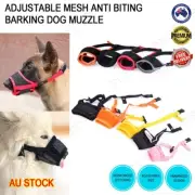Adjustable Mesh Anti Biting Barking Dog Muzzle Cover Mouth Mask Stop Chewing