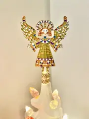 Ceramic Christmas Tree Topper Custom Country Angel