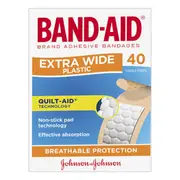 [Band Aid] Band-Aid Extra Wide Plastic Strips 40 Sterile Strips