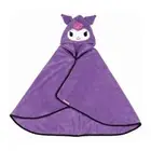 Sanrio Kuromi Absorbent Quick-Drying Towel Bath Poncho with Hood for Kids Skater