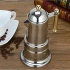Stovetop Moka Pot - Steel 4Cup Induction Espresso Coffee Maker
