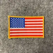 NEW WOVEN US STARS & STRIPES COLOUR FLAG PATCH,SEW ON MORALE BADGE 87 x 53mm