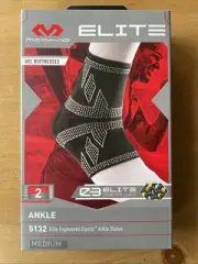 NIB Mcdavid 5132 Elite EngineeredElastic Ankle Compression Sleeve Gel Buttress M