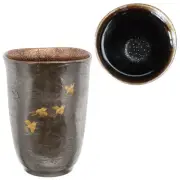 Kasyou Studio Kasho Koubou Urushi Health Glass Large Wave Plover Wood base,