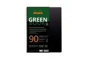 Rhodia A4+ Rhodiactive GreenBook Wirebound Stationery Notebook 5x5 Grid Black