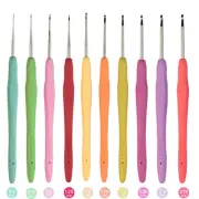 10 Small Sizes Crochet Hooks Set, Lace Crochet Hooks 0.5mm - 2.75mm Ergonomic...
