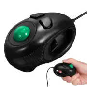 Functional Wired Mini Trackball Mouse USB for Everyday Use Black