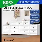 ALFORDSON 7 Chest of Drawers 2x Bedside Table Hamptons Bedroom Storage White