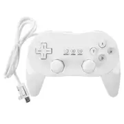 Game Controller compatible for Wii Classic Controller Pro - White