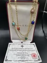 Jacqueline Kennedy Camrose & Kross Matrix Gemstone Necklace - NEW IN BOX w/COA