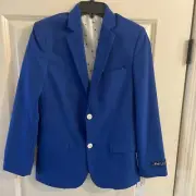 NWT Tommy Hilfiger Boys Saxony Blue The Flex Blazer Sport Coat Size 14 orig $125