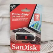 Sandisk Flash Drive Cruzer Glide USB 16 GB 2.0/3.0 Sealed 2013