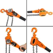 0.75 Ton Orange Chain Block Hoist Ratchet Lever Pulley 3m Lift Capacity