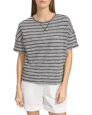 Marc New York Striped Dropped Shoulder Tee