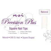 PRECISION PLUS Square Natural Nail Tips Tray 200ct