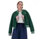 New Balance 女裝 棒球外套 IU穿搭款 刺繡 口袋 美版 綠【運動世界】WJ41509NWG