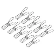Tablecloth Clips, 32mm Carbon Steel Clamps for Fixing Table Cloth, Silver 25 Pcs