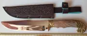 Uzbek national Big knife Pchak Pchok wooden handle stainless blade handmade