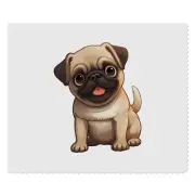 2 x 'Pug ' Microfibre Lens / Glasses Cleaning Cloths (LC00023857)