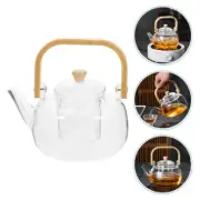 Glass Teapot Make with Strainer Stopper Loose Leaf Kettle Infuser