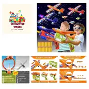 3 in 1 Airplane Launcher Toys, 12.6 Inch LED Foam Glider Airplane Catapult, 2...