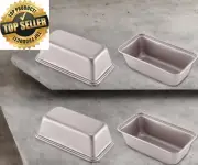 Set of 4 Small Bread Pans 6 Inch, Non-Stick Mini Loaf Pan for Baking Bread, Rect