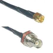 RFC195 SMA MALE to BNC FEMALE BIG BULKHEAD Coax RF Cable USA-Ship Lot