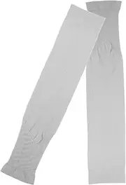 [BESTYASH] 1pair Sun Leg Sleeves for Running Cycling and Sports Breathable Knee and Calf Efficient Sweat Absorption Grey Color