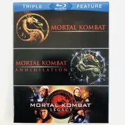 Mortal Kombat Triple Feature (Blu-ray, 2014, Slipcover) Annihilation Legacy
