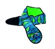 Invincibles Snake Dog Toy (Blue/Green) - 6 Squeaker