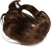 DOACT 1/6 Ball Jointed Doll Wig With Bangs - High Temperature Silk Hair, 15.5-17cm Scalp (Light Brown)