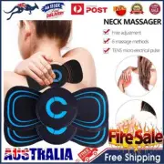 2023 Mini Electric Neck Back Massager EMS Cervical Massage Patch Relief Pain DY