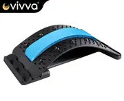 Vivva Back Massager Stretcher Fitness Lumbar Waist Spine Support - Blue