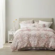 Logan and Mason Platinum Coralie Quilt Cover Set Dusk