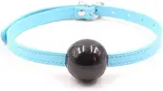Sex Toys Mouth Plug Solid Soft Ball Mouth Ball Alternative Mouth Flail Tool Bundle Bondage Mouth Plug Ball (Blue)