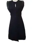NWT Anthropologie Grey Slate Black Vegan Leather Rue Mini Dress Size M