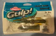 Berkley Gulp Shrimp Scented Soft Fishing Bait 3" Natural Shrimp 6/Pk GSSHR3 (O)