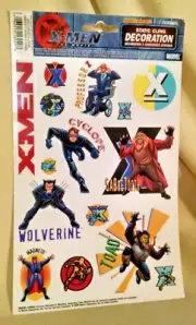 X-MEN STATIC CLING DECORATION NEW 2000 MARVEL REUSEABLE 10/6949 MAGNETO CYCLOPS.