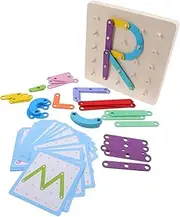 Kisangel 1Set Geoboard for Educational Pegboard Learning Tool for Shapes Letters Numbers Enhances Fine Motor Skills Parent Interaction Safe Portable Design