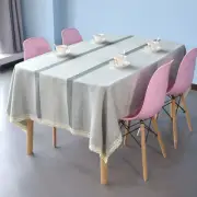 Rectangle Table Cloths Cotton Linen Cover Garden Dining Tableware Tablecloth