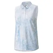 New Puma Golf Ladies Cloudspun Concrete Sleeveless Polo