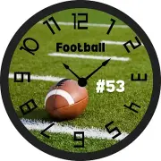 Personalized Clock - Football Clock, Sports, Football Field, Football, Man Cave