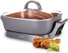 Extra Deep Nonstick Scratch Resistant Electric Skillet with Temperature Probe