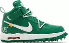 Size 14 - Nike Off-White x Air Force 1 SP Leather Mid Pine Green