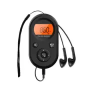 AM FM Portable Mini Radio Rechargeable Pocket Radio with Backlight & Earphone