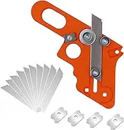 yuentoen Edge Banding Trimmer, Veneer Edge Cutter Tool with 10Pcs Blade and 4Pcs Circular Edge Scraper, Woodworking Hand Trimming Tool for All Directions